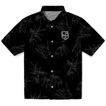 los angeles kings bamboo branches black hawaiian shirts best selling