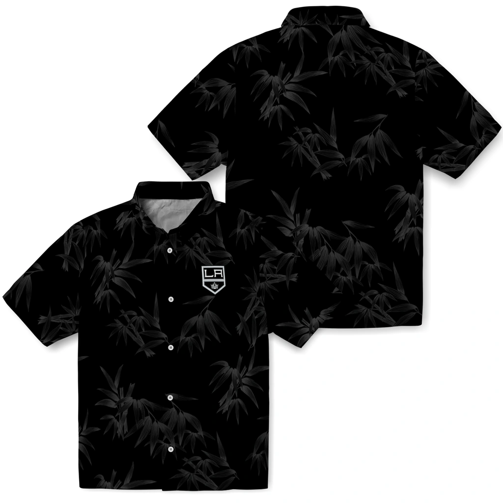 Los Angeles Kings Hawaiian Shirt - Bamboo Branches los angeles kings bamboo branches black hawaiian shirts high quality