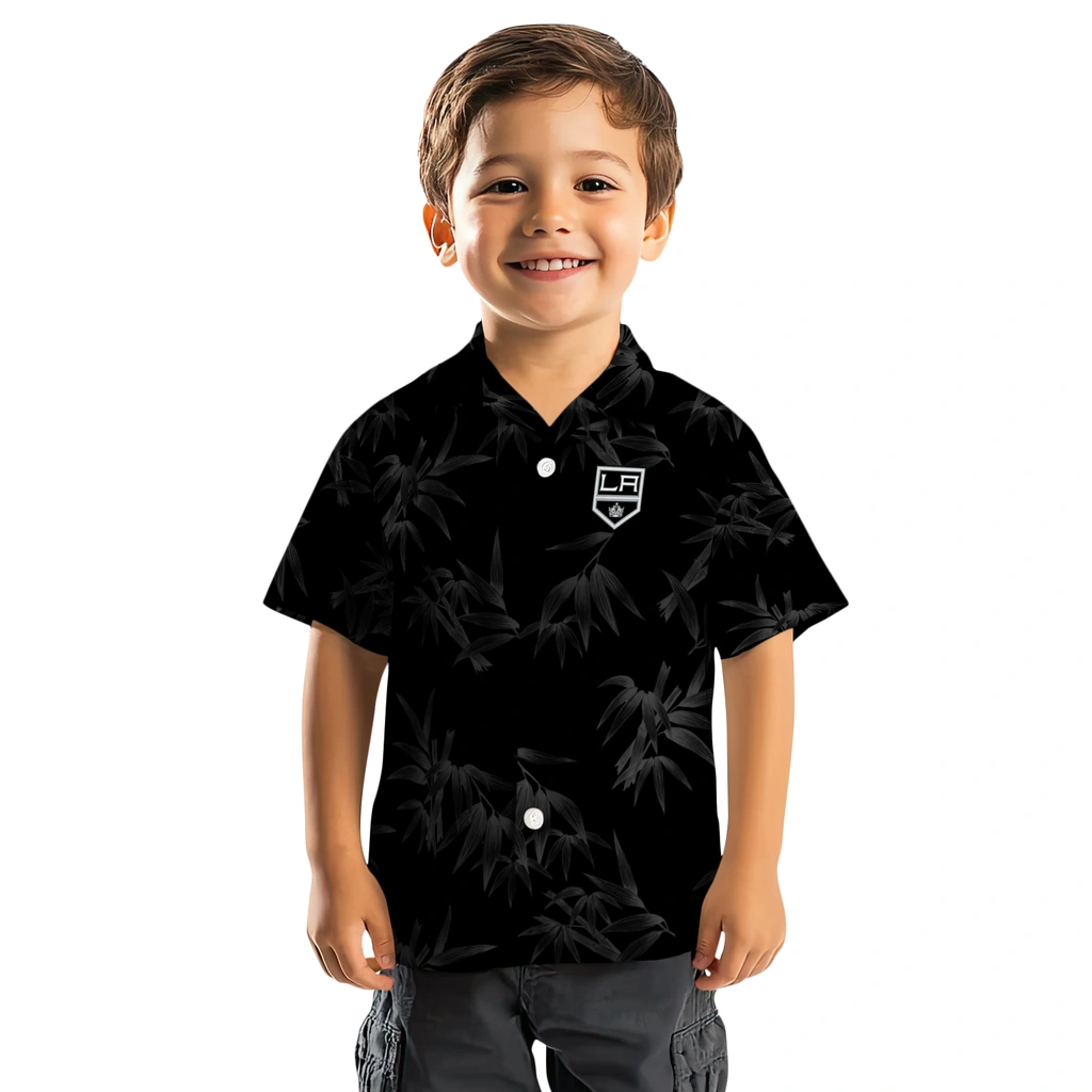 Los Angeles Kings Hawaiian Shirt - Bamboo Branches los angeles kings bamboo branches black hawaiian shirts top rated