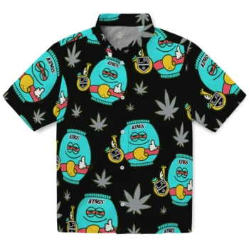 los angeles kings bong smile black hawaiian shirts best selling