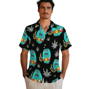 los angeles kings bong smile black hawaiian shirts fashion forward