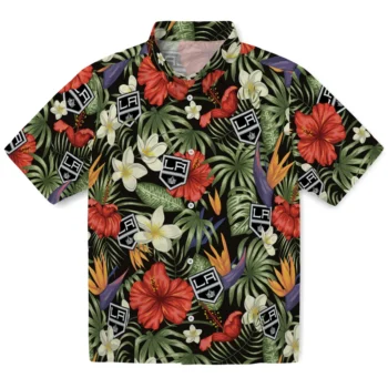 los angeles kings hibiscus bird hawaiian shirts best selling