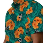 Los Angeles Kings Hawaiian Shirt – Hibiscus and Palm Leaves