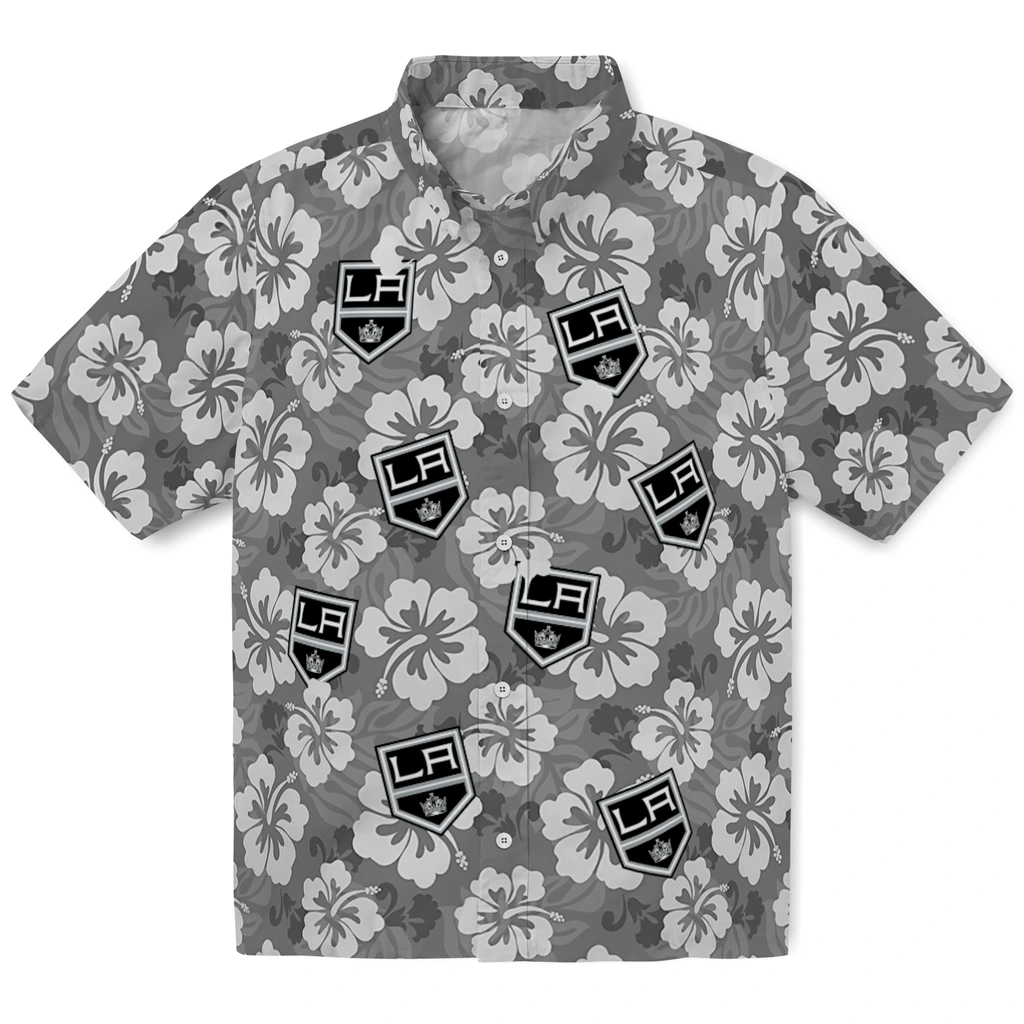 Los Angeles Kings Hawaiian Shirt - Hibiscus Cluster los angeles kings hibiscus cluster black hawaiian shirts best selling
