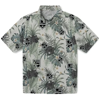 los angeles kings hibiscus designs beige hawaiian shirts best selling