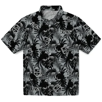 los angeles kings hibiscus exotic black hawaiian shirts best selling