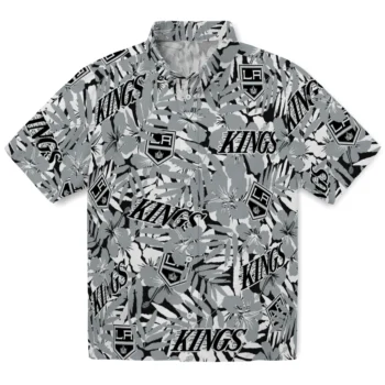 los angeles kings hibiscus overlay hawaiian shirts best selling