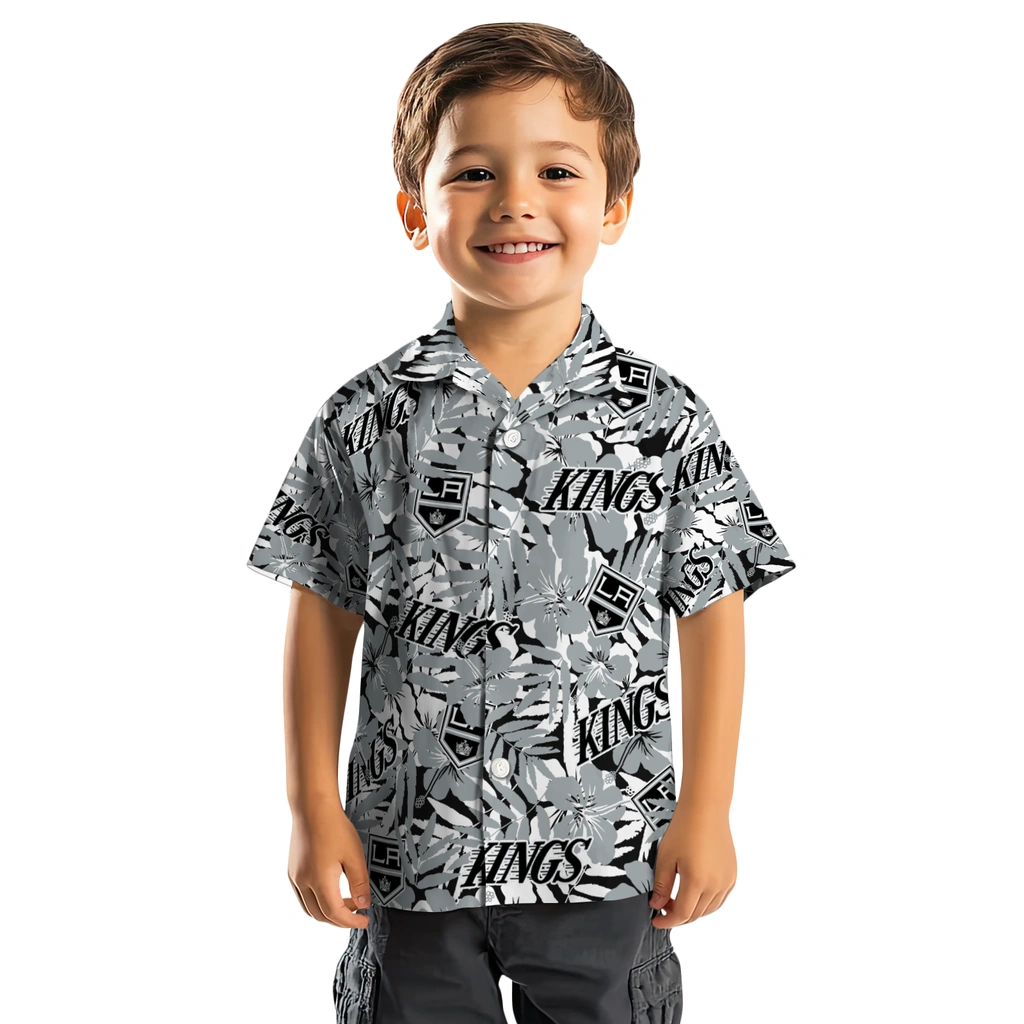 Los Angeles Kings Hawaiian Shirt - Hibiscus Overlay los angeles kings hibiscus overlay hawaiian shirts top rated