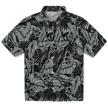 los angeles kings monstera layer black hawaiian shirts best selling