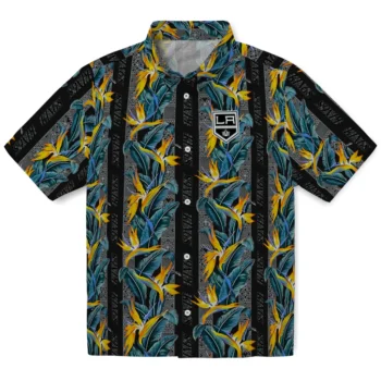 los angeles kings paradise vines black hawaiian shirts best selling