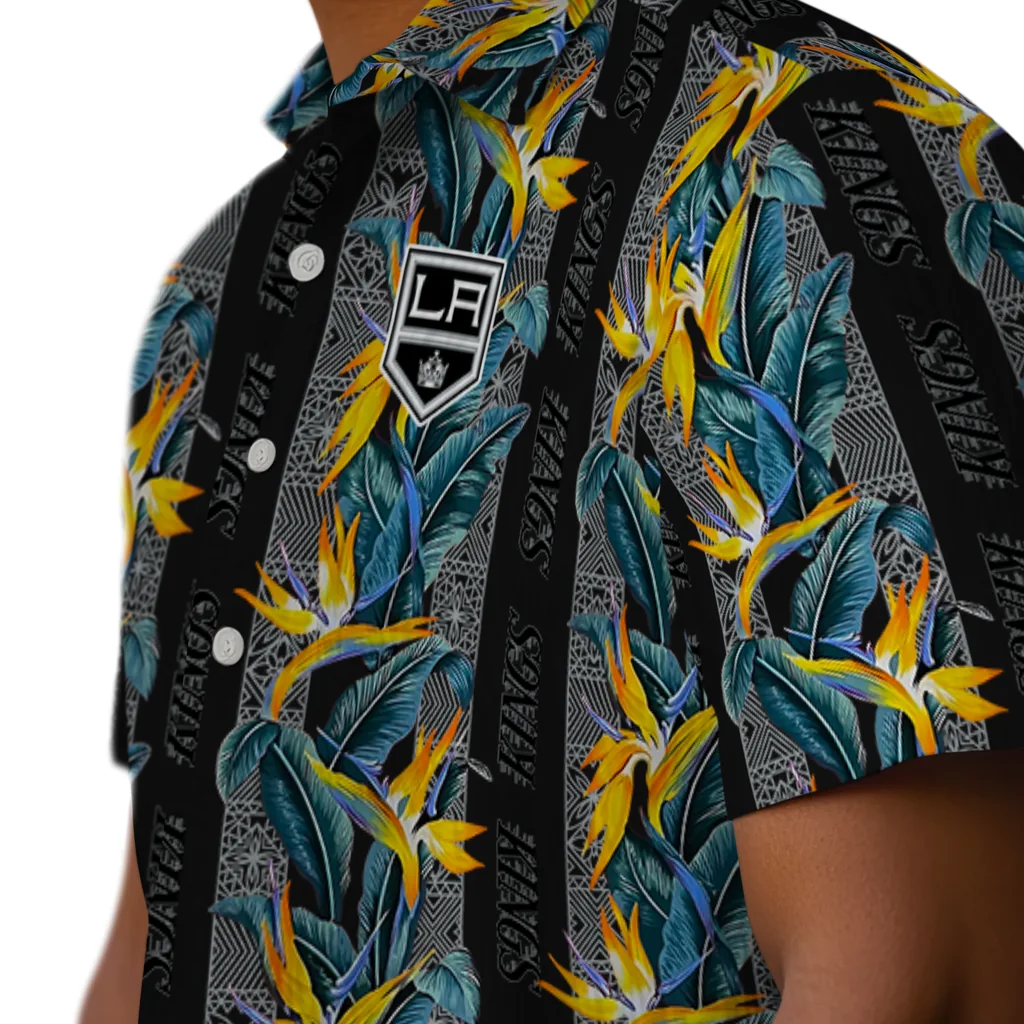 Los Angeles Kings Hawaiian Shirt - Paradise Vines los angeles kings paradise vines black hawaiian shirts trendy