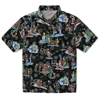 los angeles kings simpsons christmas black hawaiian shirts best selling