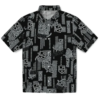 los angeles kings turtle lines black hawaiian shirts best selling