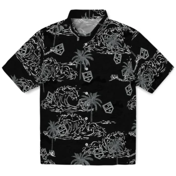 los angeles kings wave palm black hawaiian shirts best selling