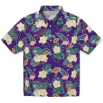 Los Angeles Lakers Hawaiian Shirt – Flamingo and Hibiscus