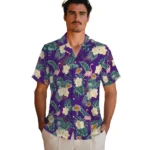 Los Angeles Lakers Hawaiian Shirt – Flamingo and Hibiscus