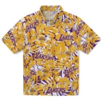 Los Angeles Lakers Hawaiian Shirt – Hibiscus Overlay