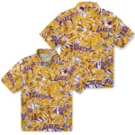 Los Angeles Lakers Hawaiian Shirt – Hibiscus Overlay