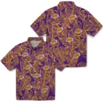 Los Angeles Lakers Hawaiian Shirt – Leaf Outline