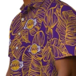 Los Angeles Lakers Hawaiian Shirt – Leaf Outline