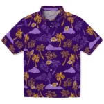 Los Angeles Lakers Hawaiian Shirt – Palm And Clouds