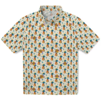 los angeles lakers pineapple delight beige hawaiian shirts best selling