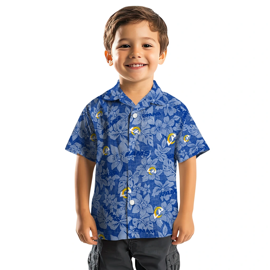 Los Angeles Rams Hawaiian Shirt - Hibiscus Oasis los angeles rams hibiscus oasis blue hawaiian shirts top rated