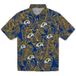 Los Angeles Rams Hawaiian Shirt – Leaf Outline