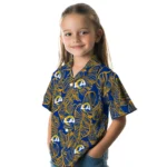 Los Angeles Rams Hawaiian Shirt – Leaf Outline