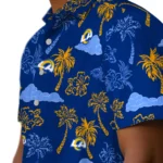 Los Angeles Rams Hawaiian Shirt – Palm And Clouds