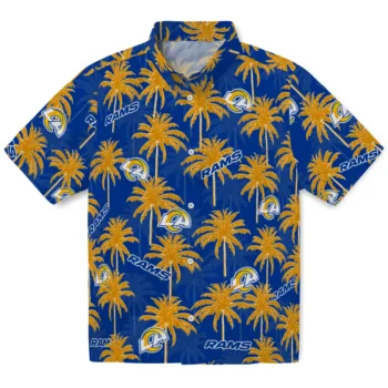 los angeles rams palm grove blue hawaiian shirts best selling