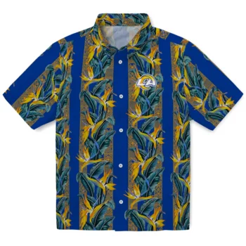 los angeles rams paradise vines blue hawaiian shirts best selling