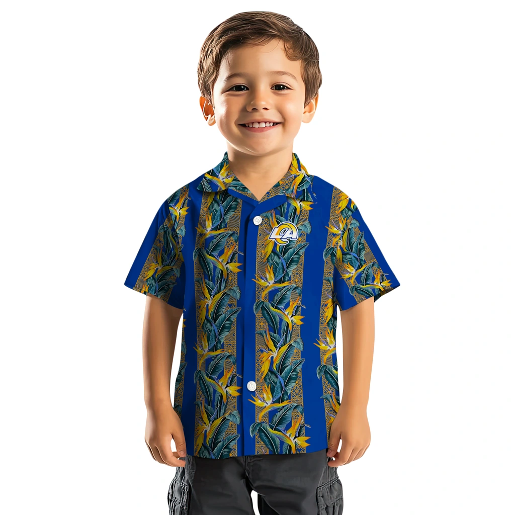 Los Angeles Rams Hawaiian Shirt - Paradise Vines los angeles rams paradise vines blue hawaiian shirts top rated