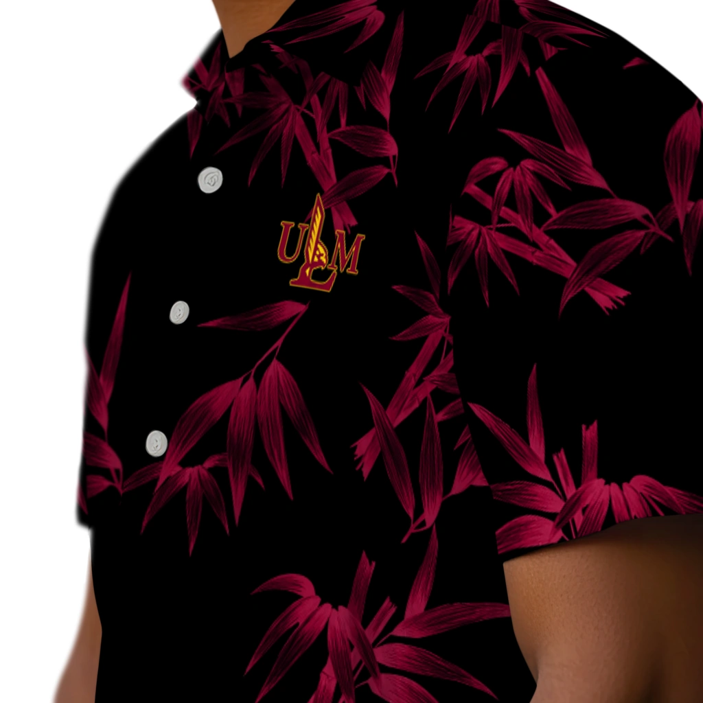 Louisiana-Monroe Warhawks Hawaiian Shirt - Bamboo Branches louisiana monroe warhawks bamboo branches red black hawaiian shirts trendy