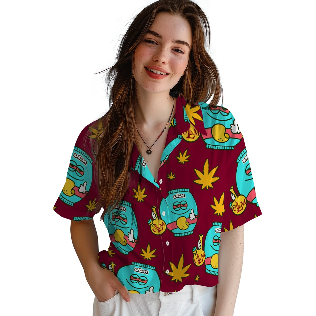 Louisiana-Monroe Warhawks Hawaiian Shirt - Chill Vibe louisiana monroe warhawks bong smile red hawaiian shirts latest model
