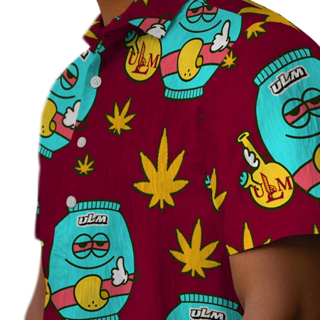 Louisiana-Monroe Warhawks Hawaiian Shirt - Chill Vibe louisiana monroe warhawks bong smile red hawaiian shirts trendy