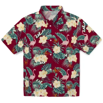 louisiana monroe warhawks flamingo palms red hawaiian shirts best selling