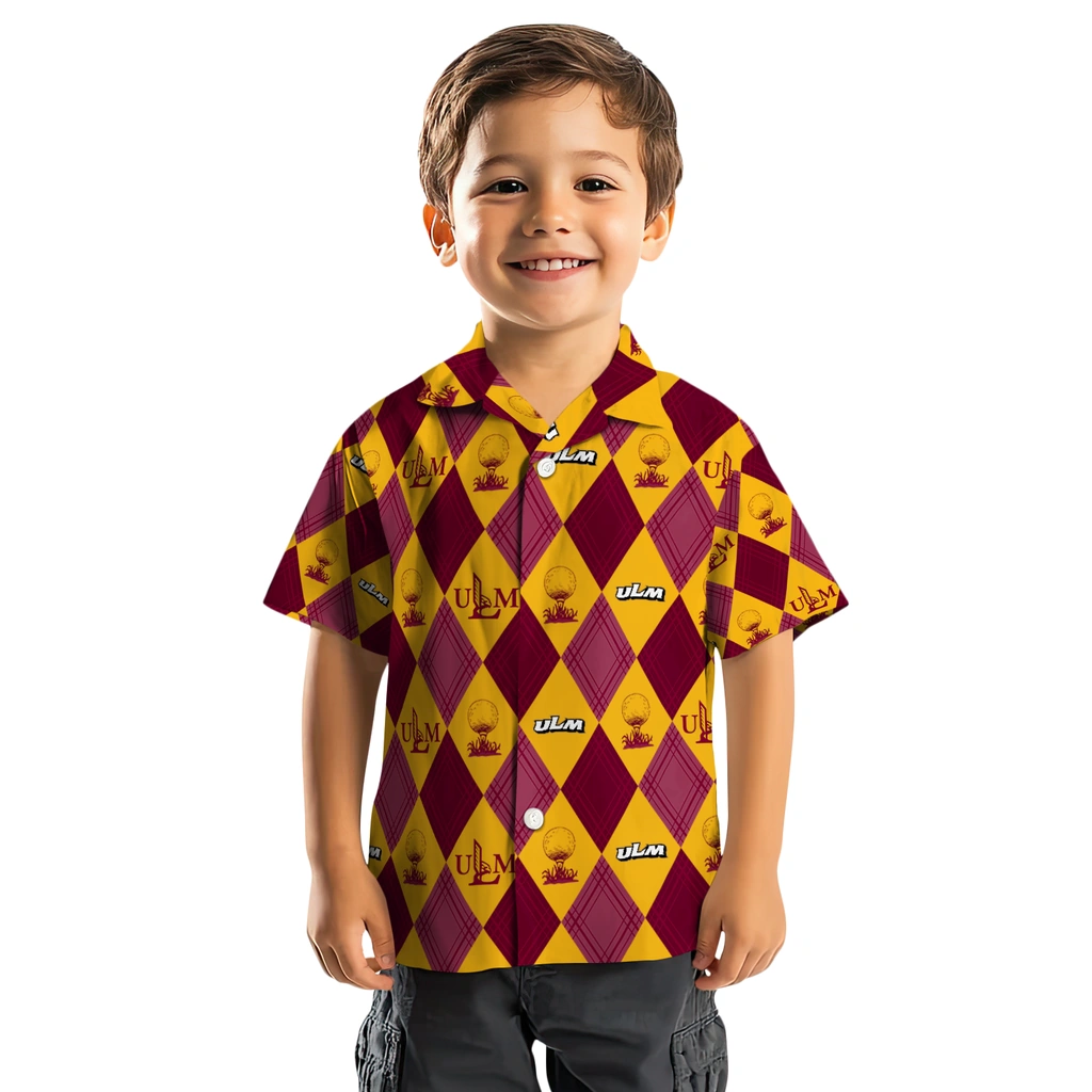 Louisiana-Monroe Warhawks Hawaiian Shirt - Golfing Plaid louisiana monroe warhawks balloon plaid red hawaiian shirts top rated