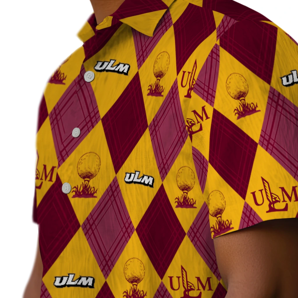 Louisiana-Monroe Warhawks Hawaiian Shirt - Golfing Plaid louisiana monroe warhawks balloon plaid red hawaiian shirts trendy