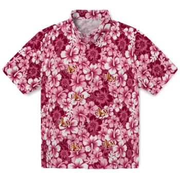 louisiana monroe warhawks hibiscus blooms red hawaiian shirts best selling