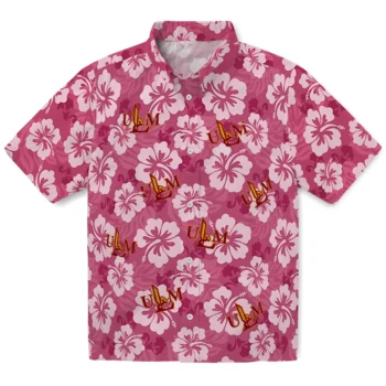 louisiana monroe warhawks hibiscus cluster red hawaiian shirts best selling
