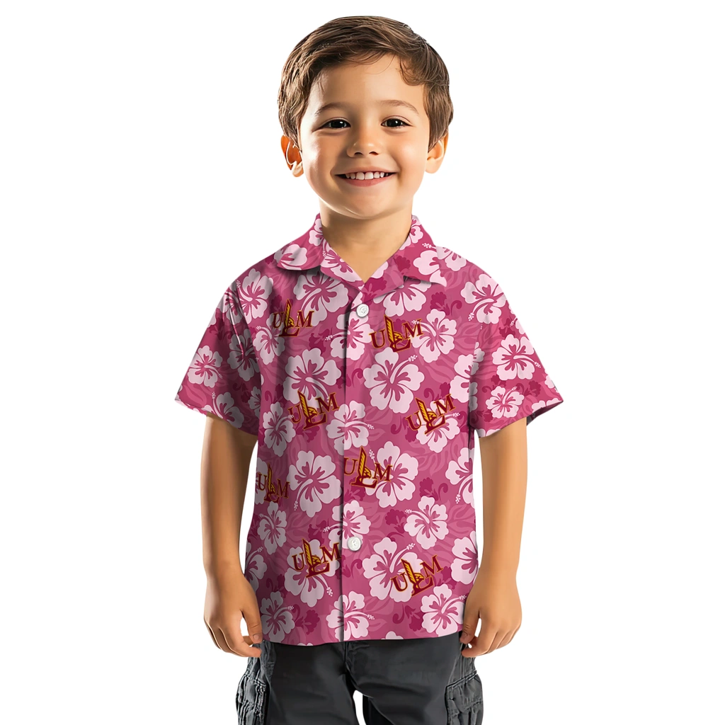 Louisiana-Monroe Warhawks Hawaiian Shirt - Hibiscus Cluster louisiana monroe warhawks hibiscus cluster red hawaiian shirts top rated