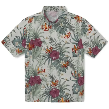 louisiana monroe warhawks hibiscus designs beige hawaiian shirts best selling