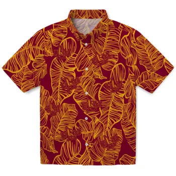 louisiana monroe warhawks leaf outline red hawaiian shirts best selling