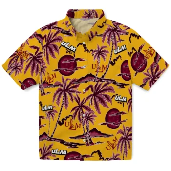 louisiana monroe warhawks palm sunset hawaiian shirts best selling