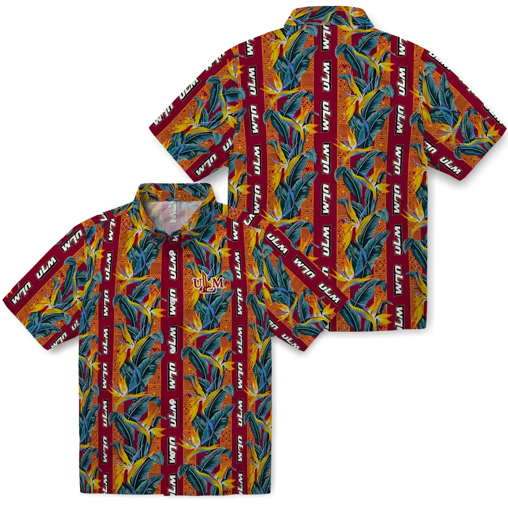 Louisiana-Monroe Warhawks Hawaiian Shirt - Paradise Vines louisiana monroe warhawks paradise vines red hawaiian shirts high quality