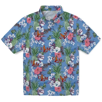 louisiana monroe warhawks pineapple bouquet best sky blue hawaiian shirts best selling