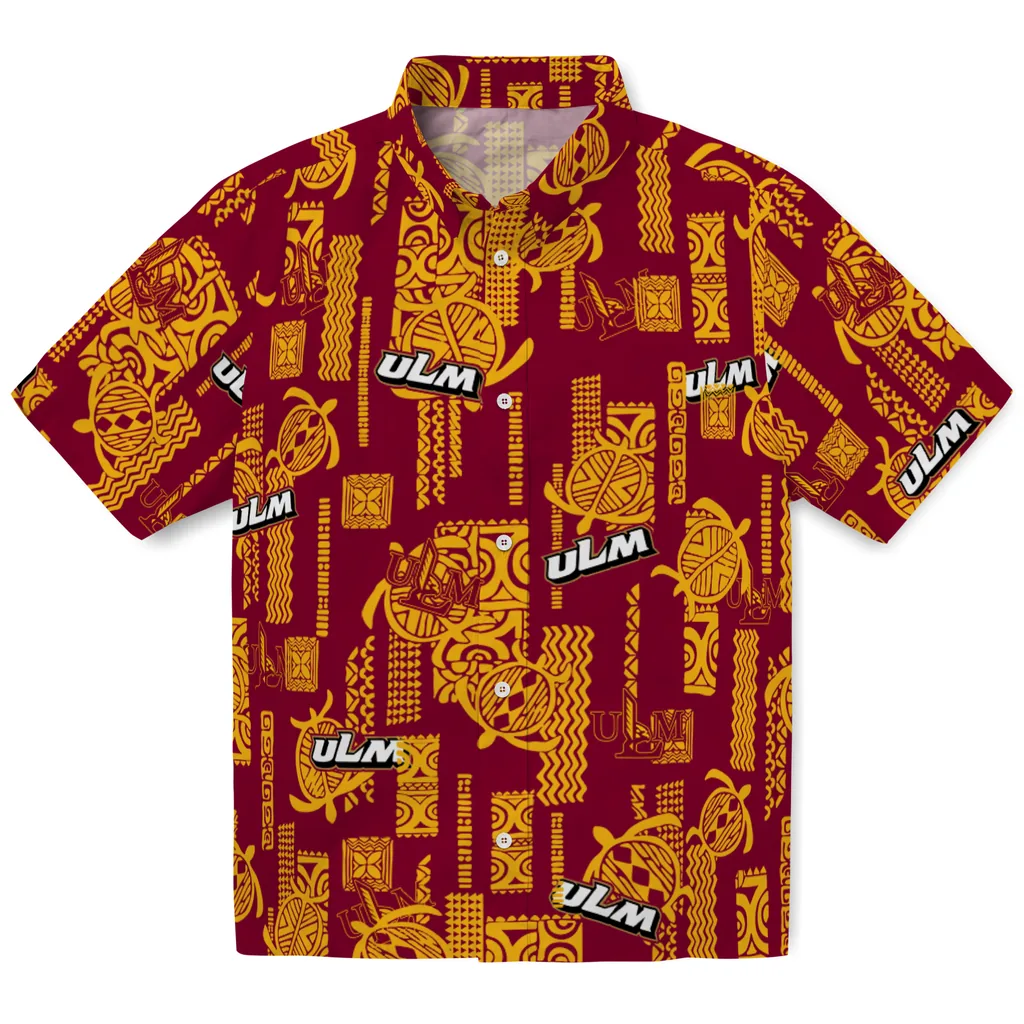 Louisiana-Monroe Warhawks Hawaiian Shirt - Turtle Lines louisiana monroe warhawks turtle lines red hawaiian shirts best selling
