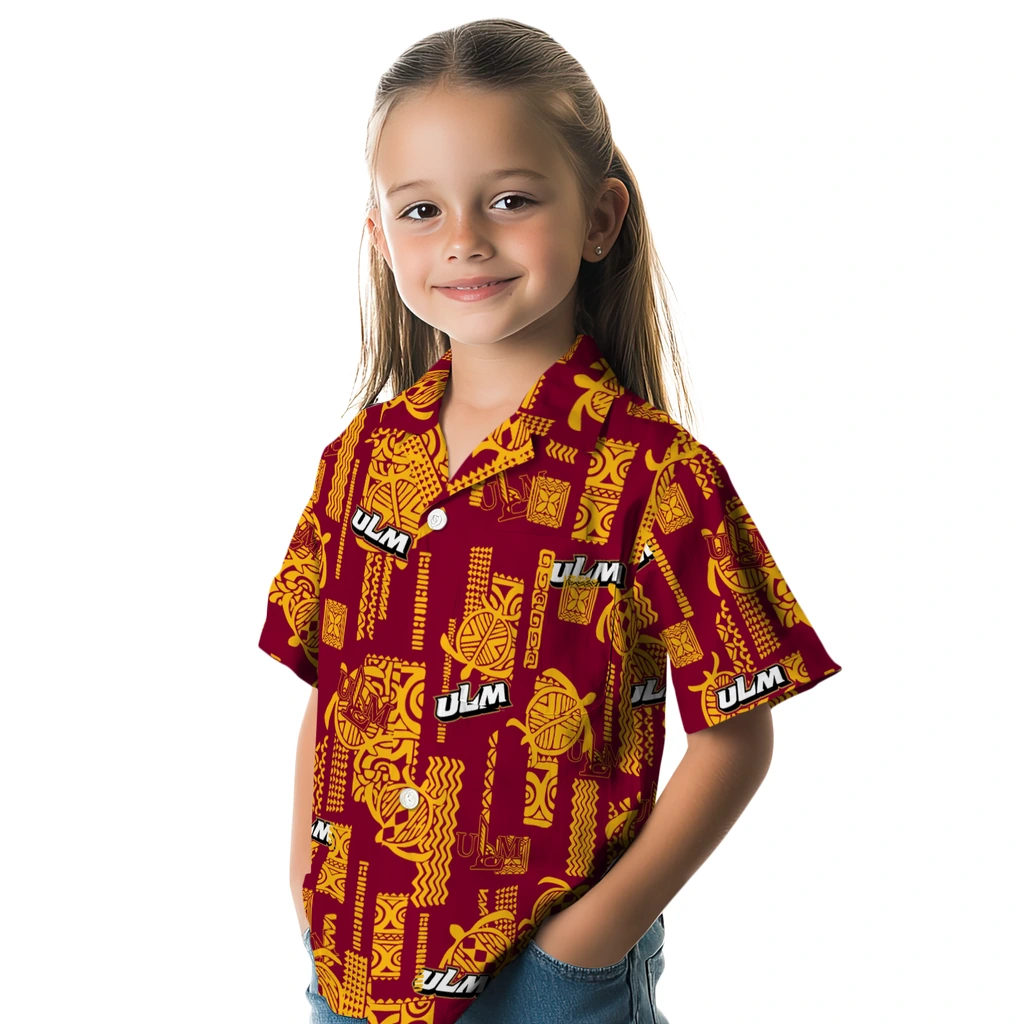 Louisiana-Monroe Warhawks Hawaiian Shirt - Turtle Lines louisiana monroe warhawks turtle lines red hawaiian shirts premium grade