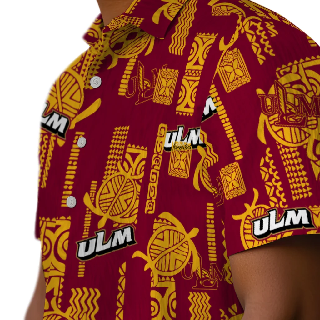 Louisiana-Monroe Warhawks Hawaiian Shirt - Turtle Lines louisiana monroe warhawks turtle lines red hawaiian shirts trendy